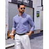 image:imageCOOFANDY Mens Long Sleeve Button Down Shirt Casual Untucked Shirts for Men Oxford Dress ShirtsRoyal Blue