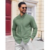 image:imageCOOFANDY Mens Long Sleeve Button Down Shirt Casual Untucked Shirts for Men Oxford Dress ShirtsSage Green