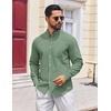 image:imageCOOFANDY Mens Long Sleeve Button Down Shirt Casual Untucked Shirts for Men Oxford Dress ShirtsSage Green