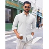 image:imageCOOFANDY Mens Long Sleeve Button Down Shirt Casual Untucked Shirts for Men Oxford Dress ShirtsWhite