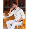 image:imageCOOFANDY Mens Long Sleeve Button Down Shirt Casual Untucked Shirts for Men Oxford Dress ShirtsWhite