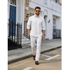 image:imageCOOFANDY Mens Long Sleeve Button Down Shirt Casual Untucked Shirts for Men Oxford Dress ShirtsWhite