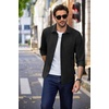 image:imageCOOFANDY Mens Long Sleeve Button Down Shirt Wrinkle Free Untucked Dress Shirt Casual Denim ShirtBlack