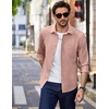 image:imageCOOFANDY Mens Long Sleeve Button Down Shirt Wrinkle Free Untucked Dress Shirt Casual Denim ShirtDusty Pink
