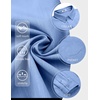 image:imageCOOFANDY Mens Long Sleeve Button Down Shirt Wrinkle Free Untucked Dress Shirt Casual Denim ShirtLight Blue
