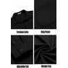 image:imageCOOFANDY Mens Long Sleeve Wrinkle Free Shirts Casual Button Down Stretch Dress Shirt with PocketBlack