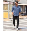 image:imageCOOFANDY Mens Long Sleeve Wrinkle Free Shirts Casual Button Down Stretch Dress Shirt with PocketBlue