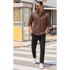 image:imageCOOFANDY Mens Long Sleeve Wrinkle Free Shirts Casual Button Down Stretch Dress Shirt with PocketBrown