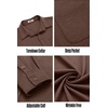 image:imageCOOFANDY Mens Long Sleeve Wrinkle Free Shirts Casual Button Down Stretch Dress Shirt with PocketBrown