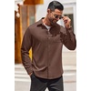 image:imageCOOFANDY Mens Long Sleeve Wrinkle Free Shirts Casual Button Down Stretch Dress Shirt with PocketBrown