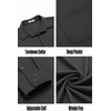 image:imageCOOFANDY Mens Long Sleeve Wrinkle Free Shirts Casual Button Down Stretch Dress Shirt with PocketDark Grey