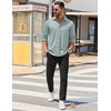 image:imageCOOFANDY Mens Long Sleeve Wrinkle Free Shirts Casual Button Down Stretch Dress Shirt with PocketLight Blue