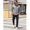 image:imageCOOFANDY Mens Long Sleeve Wrinkle Free Shirts Casual Button Down Stretch Dress Shirt with PocketLight Grey