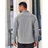 image:imageCOOFANDY Mens Long Sleeve Wrinkle Free Shirts Casual Button Down Stretch Dress Shirt with PocketLight Grey