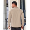 image:imageCOOFANDY Mens Long Sleeve Wrinkle Free Shirts Casual Button Down Stretch Dress Shirt with PocketLight Khaki