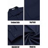 image:imageCOOFANDY Mens Long Sleeve Wrinkle Free Shirts Casual Button Down Stretch Dress Shirt with PocketNavy Blue