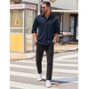 image:imageCOOFANDY Mens Long Sleeve Wrinkle Free Shirts Casual Button Down Stretch Dress Shirt with PocketNavy Blue