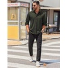 image:imageCOOFANDY Mens Long Sleeve Wrinkle Free Shirts Casual Button Down Stretch Dress Shirt with PocketOlive Green