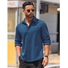 image:imageCOOFANDY Mens Long Sleeve Wrinkle Free Shirts Casual Button Down Stretch Dress Shirt with PocketSky Blue