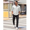 image:imageCOOFANDY Mens Long Sleeve Wrinkle Free Shirts Casual Button Down Stretch Dress Shirt with PocketWhite