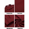 image:imageCOOFANDY Mens Long Sleeve Wrinkle Free Shirts Casual Button Down Stretch Dress Shirt with PocketWine Red