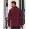 image:imageCOOFANDY Mens Long Sleeve Wrinkle Free Shirts Casual Button Down Stretch Dress Shirt with PocketWine Red