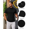image:imageCOOFANDY Mens Mock Turtleneck Sweater Short Sleeve Slim Fit Turtle Neck Sweaters Casual Basic Tee Ribbed Knit Pullover Tops2 PackblackWhite