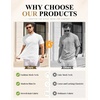 image:imageCOOFANDY Mens Mock Turtleneck Sweater Short Sleeve Slim Fit Turtle Neck Sweaters Casual Basic Tee Ribbed Knit Pullover Tops2 PackwhiteWhite