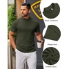 image:imageCOOFANDY Mens Mock Turtleneck Sweater Short Sleeve Slim Fit Turtle Neck Sweaters Casual Basic Tee Ribbed Knit Pullover TopsArmy Green