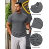 image:imageCOOFANDY Mens Mock Turtleneck Sweater Short Sleeve Slim Fit Turtle Neck Sweaters Casual Basic Tee Ribbed Knit Pullover TopsDark Grey