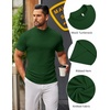 image:imageCOOFANDY Mens Mock Turtleneck Sweater Short Sleeve Slim Fit Turtle Neck Sweaters Casual Basic Tee Ribbed Knit Pullover TopsGreen