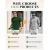 image:imageCOOFANDY Mens Mock Turtleneck Sweater Short Sleeve Slim Fit Turtle Neck Sweaters Casual Basic Tee Ribbed Knit Pullover TopsGreen