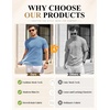 image:imageCOOFANDY Mens Mock Turtleneck Sweater Short Sleeve Slim Fit Turtle Neck Sweaters Casual Basic Tee Ribbed Knit Pullover TopsLight Blue