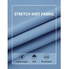 image:imageCOOFANDY Mens Mock Turtleneck Sweater Short Sleeve Slim Fit Turtle Neck Sweaters Casual Basic Tee Ribbed Knit Pullover TopsLight Blue