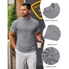 image:imageCOOFANDY Mens Mock Turtleneck Sweater Short Sleeve Slim Fit Turtle Neck Sweaters Casual Basic Tee Ribbed Knit Pullover TopsLight Grey