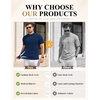 image:imageCOOFANDY Mens Mock Turtleneck Sweater Short Sleeve Slim Fit Turtle Neck Sweaters Casual Basic Tee Ribbed Knit Pullover TopsNavy Blue