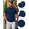 image:imageCOOFANDY Mens Mock Turtleneck Sweater Short Sleeve Slim Fit Turtle Neck Sweaters Casual Basic Tee Ribbed Knit Pullover TopsNavy Blue