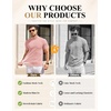 image:imageCOOFANDY Mens Mock Turtleneck Sweater Short Sleeve Slim Fit Turtle Neck Sweaters Casual Basic Tee Ribbed Knit Pullover TopsPink
