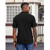image:imageCOOFANDY Mens Polo Shirts Short Sleeve Cotton Pique Casual Button T Shirts Classic Fit Collared Golf ShirtsBlack