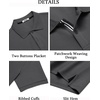 image:imageCOOFANDY Mens Polo Shirts Short Sleeve Cotton Pique Casual Button T Shirts Classic Fit Collared Golf ShirtsDark Gray