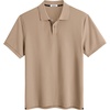 image:imageCOOFANDY Mens Polo Shirts Short Sleeve Cotton Pique Casual Button T Shirts Classic Fit Collared Golf ShirtsKhaki