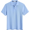 image:imageCOOFANDY Mens Polo Shirts Short Sleeve Cotton Pique Casual Button T Shirts Classic Fit Collared Golf ShirtsLight Blue