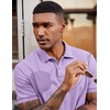 image:imageCOOFANDY Mens Polo Shirts Short Sleeve Cotton Pique Casual Button T Shirts Classic Fit Collared Golf ShirtsLight Purple
