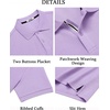 image:imageCOOFANDY Mens Polo Shirts Short Sleeve Cotton Pique Casual Button T Shirts Classic Fit Collared Golf ShirtsLight Purple