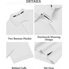 image:imageCOOFANDY Mens Polo Shirts Short Sleeve Cotton Pique Casual Button T Shirts Classic Fit Collared Golf ShirtsWhite