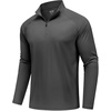 image:imageCOOFANDY Mens Quarter Zip Pullover Athletic Shirts Long Sleeve Lightweight 14 Zip Mock Neck Running Golf Gym ShirtDark Grey