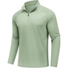 image:imageCOOFANDY Mens Quarter Zip Pullover Athletic Shirts Long Sleeve Lightweight 14 Zip Mock Neck Running Golf Gym ShirtLight Green