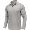 image:imageCOOFANDY Mens Quarter Zip Pullover Athletic Shirts Long Sleeve Lightweight 14 Zip Mock Neck Running Golf Gym ShirtLight Grey