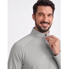 image:imageCOOFANDY Mens Quarter Zip Pullover Athletic Shirts Long Sleeve Lightweight 14 Zip Mock Neck Running Golf Gym ShirtLight Grey