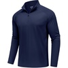 image:imageCOOFANDY Mens Quarter Zip Pullover Athletic Shirts Long Sleeve Lightweight 14 Zip Mock Neck Running Golf Gym ShirtNavy Blue